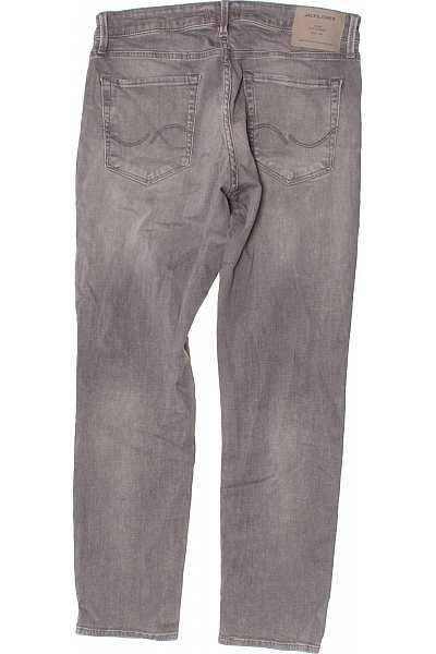 JACK & JONES Pánské džíny šedé strečové rovné s kapsami Velikost 33/30 | JACK & JONES | obrázek 2