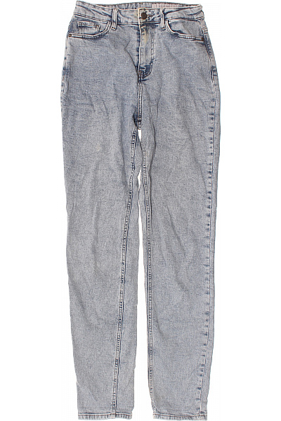 Noisy May Dámské Džíny Modré Vysoký Pas Seprané Rovné Vel. S