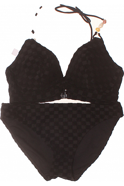 LingaDore Dámské černé Bikiny Za Krk S Kamínky Vel. 40