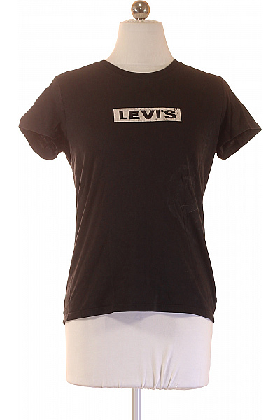 LEVIS Dámské Tričko S Krátkým Rukávem A Potiskem Basic černé Velikost XS