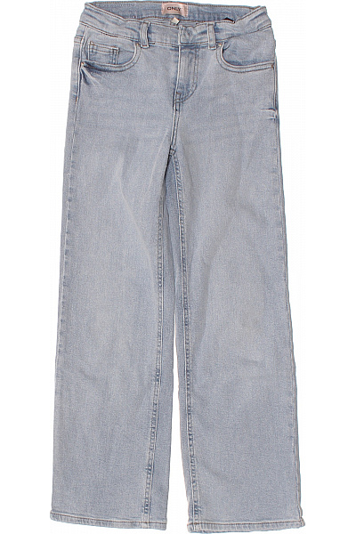 ONLY Dívčí Džíny Modré široké Bavlněné Vel. 134cm