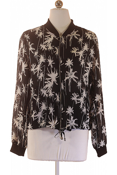 FB SISTER Dámská Bomber Bunda S Potiskem Palem A Na Zip Vel. S