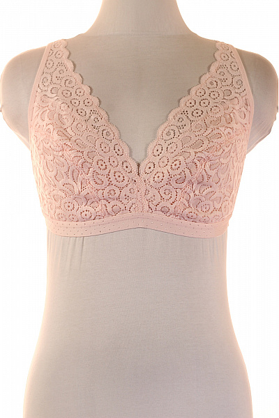 Petite Fleur Růžová krajková braletová podprsenka bez zapínání Vel. EU 85C | Petite Fleur | obrázek 2