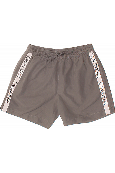 Calvin Klein Pánské šedé Plavecké Kraťasy S Bočními Pruhy Vel. M
