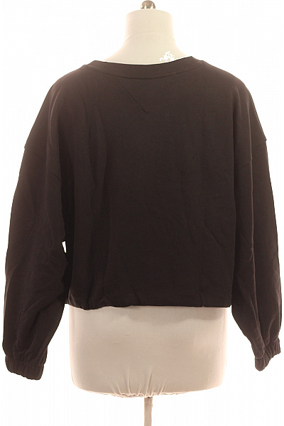 TOMMY HILFIGER dámská černá mikina s dlouhým rukávem crop bavlněná jednobarevná streetwear Velikost 3XL | TOMMY HILFIGER | obrázek 2