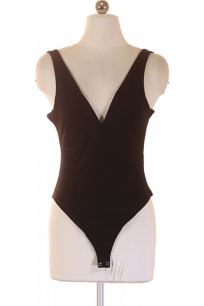 Dámské černé Tílko Bez Rukávů S Hlubokým Výstřihem Vel. 38