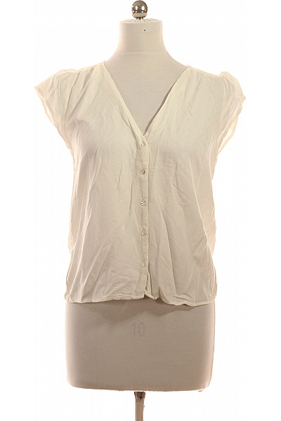 WE  dámská košile bílá krátký rukáv volná ležérní letní Vel. M | WE  | obrázek 2