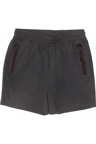 JACK & JONES Pánské teplákové kraťasy sportovní volnočasové šedé se zipem Velikost M | JACK & JONES | obrázek 2