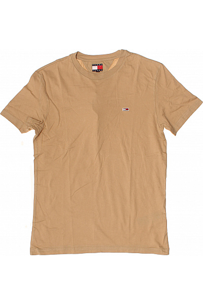 TOMMY HILFIGER Pánské Tričko S Krátkým Rukávem Béžové Basic Velikost S