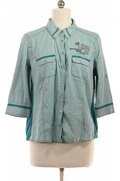 BONITA Dámská Pruhovaná Košile S Výšivkou Ležérní Velikost 42