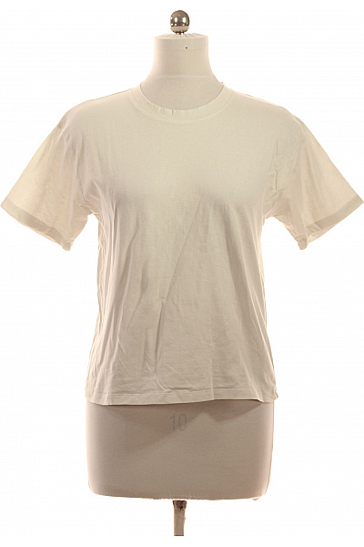 Dámské bavlněné tričko s krátkým rukávem bílé basic Vel. 38 | Unimoda | obrázek 2