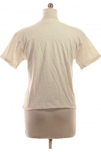 Dámské bavlněné tričko s krátkým rukávem bílé basic Vel. 38 | Unimoda | obrázek 3