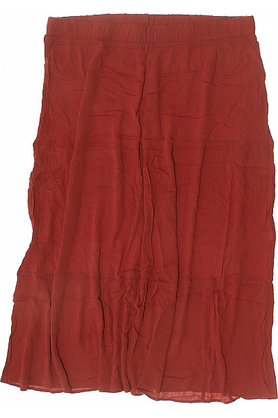 ZIZZI Dámská červená nabíraná midi sukně s gumou v pase Vel. L | ZIZZI | obrázek 2