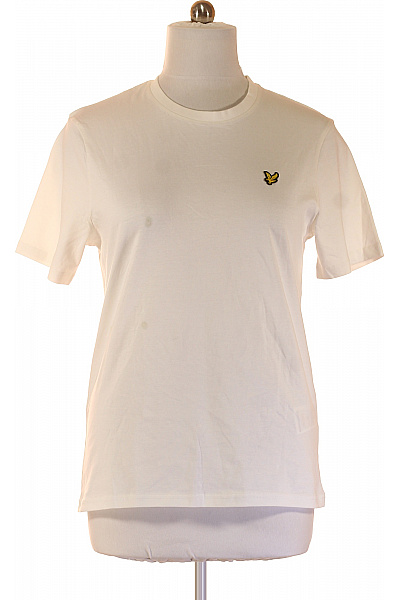 Lyle & Scott Pánské Tričko S Krátkým Rukávem Bílé Jednobarevné Bavlněné Basic Vel. L