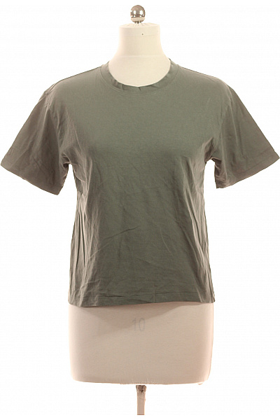 Dámské tričko krátký rukáv zelené jednobarevné basic bavlna Velikost 38 | Unimoda | obrázek 2