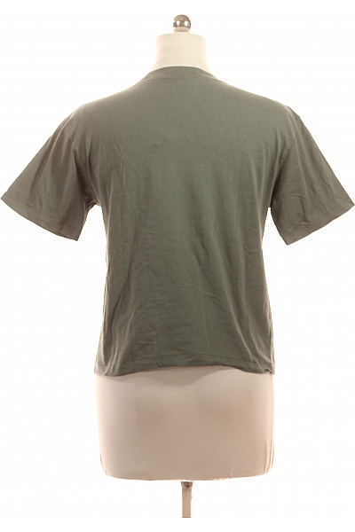 Dámské tričko krátký rukáv zelené jednobarevné basic bavlna Velikost 38 | Unimoda | obrázek 3