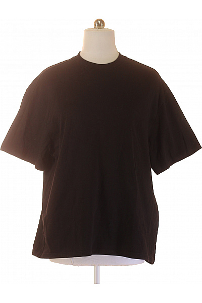 Weekday Pánské Tričko S Krátkým Rukávem Basic Bavlněné černé Jednobarevné Velikost XL