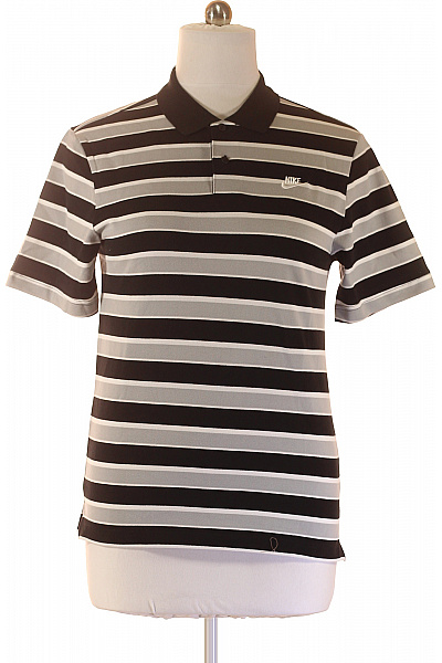 Nike Pánské pruhované polo tričko s krátkým rukávem a límečkem Vel. M | Nike | obrázek 2