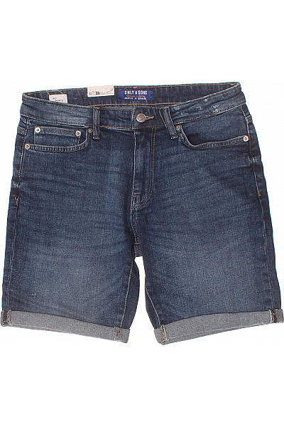 ONLY & SONS Pánské džínové kraťasy modré volnočasové s kapsami Vel. L | ONLY & SONS | obrázek 2