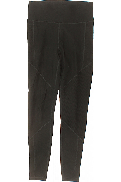 ONLY Dámské černé žebrované Legíny S Vysokým Pasem Na Cvičení Vel. S