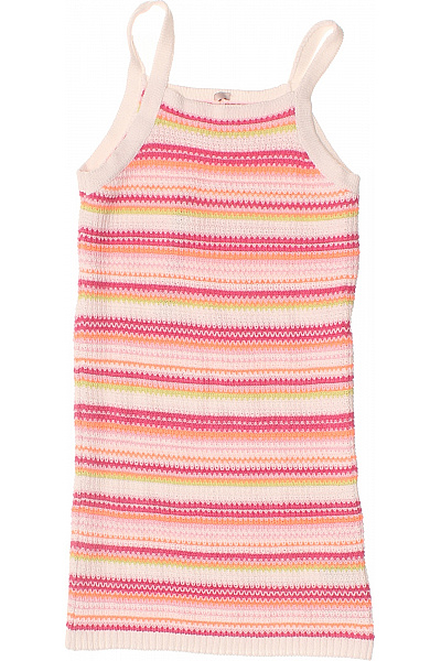 ONLY Dívčí pruhované bavlněné šaty na ramínka růžové Velikost 146/152 CM | ONLY | obrázek 2