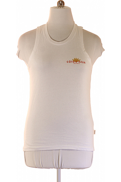 JACK & JONES Bílé Bavlněné Tílko S Nápisem A Potiskem Vel. L