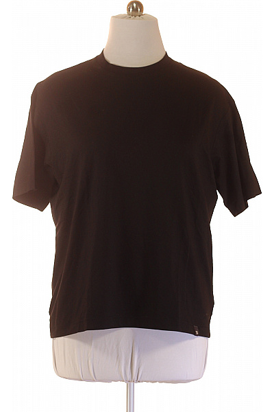 Boggi Pánské Bavlněné Tričko S Krátkým Rukávem Jednobarevné Basic Velikost L