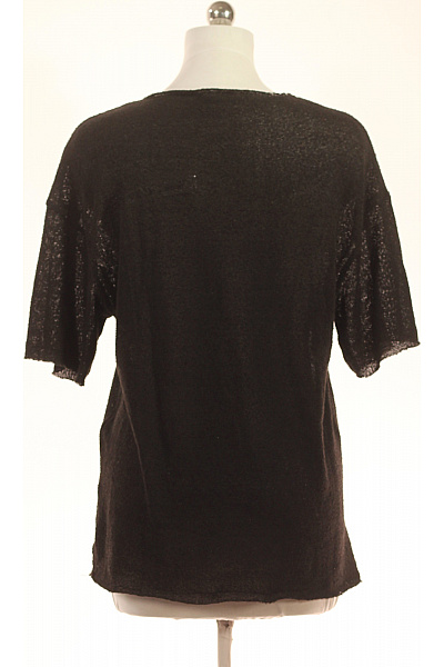 Dámské tričko s krátkým rukávem černé průhledné oversize Vel. m | Unimoda | obrázek 2