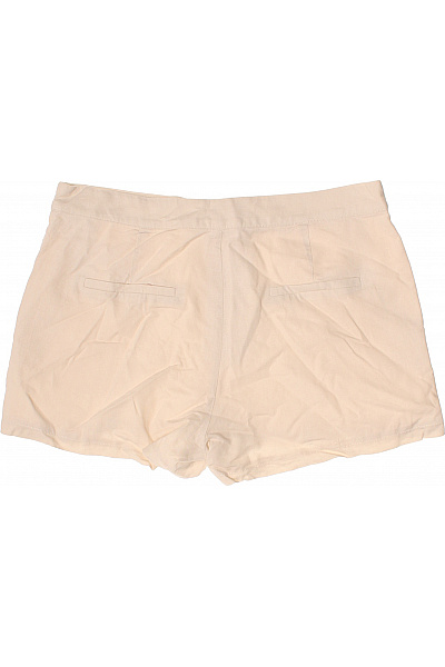 Dámské lněné kraťasy béžové volnočasové krátké s vysokým pasem Velikost 40 | Unimoda | obrázek 3