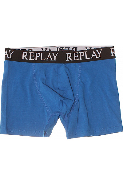 REPLAY Pánské Bavlněné Boxerky Modré