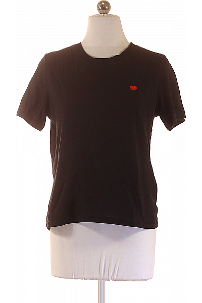 ONLY Dámské tričko s krátkým rukávem a výšivkou srdce basic černé Velikost S | ONLY | obrázek 2