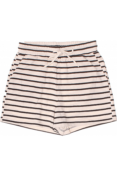 PIECES Dámské Pruhované Kraťasy Volnočasové S Mašlí A Kapsami Vel. S