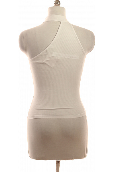 Dámské tričko bez rukávů bílé asymetrické Vel. 36 | Unimoda | obrázek 2