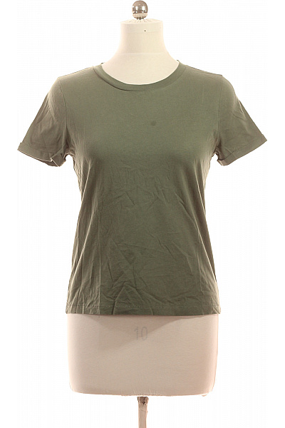 VERO MODA Zelené Tričko S Krátkým Rukávem Basic Velikost M