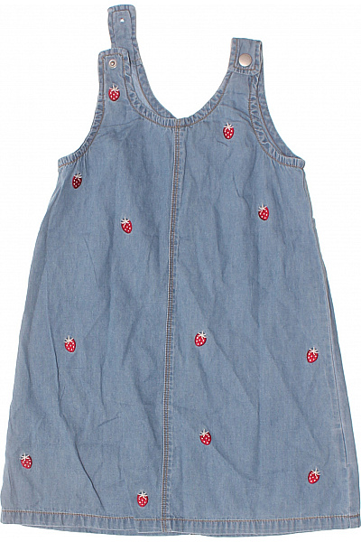 Name It Dětské Džínové šaty S Jahodami Na Léto Velikost 104 Cm