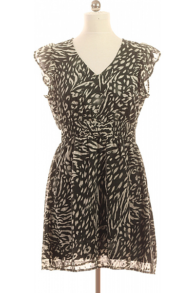 ONLY šaty krátký rukáv zvířecí vzor černobílé volnočasové letní Vel. M | ONLY | obrázek 2