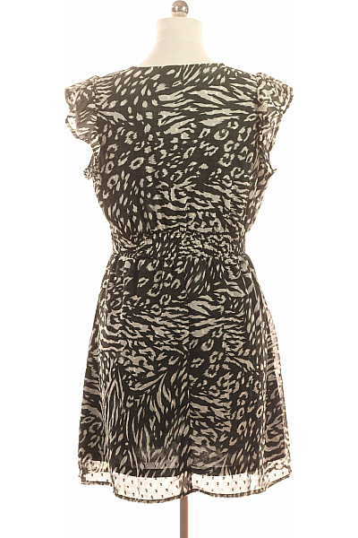 ONLY šaty krátký rukáv zvířecí vzor černobílé volnočasové letní Vel. M | ONLY | obrázek 3