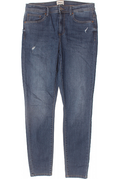 ONLY Dámské Džíny Strečové Skinny Modré Seprané S Dírami Velikost 32