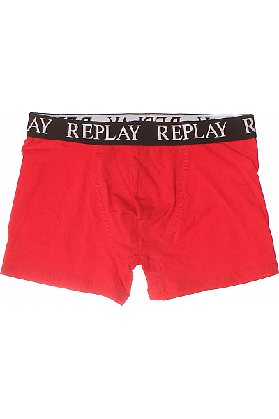 REPLAY Pánské Bavlněné Boxerky červené Velikost M