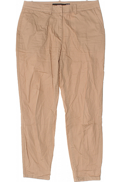 VERO MODA Dámské bavlněné kalhoty volnočasové béžové rovné s kapsami Velikost M | VERO MODA | obrázek 2