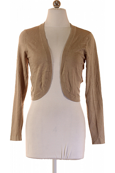 Kaffe Dámský Béžový Pletený Kardigan Dlouhý Rukáv Velikost S