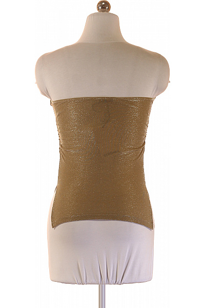 Bershka Dámské zlaté tričko bez rukávů s flitry Vel. M | Bershka | obrázek 2