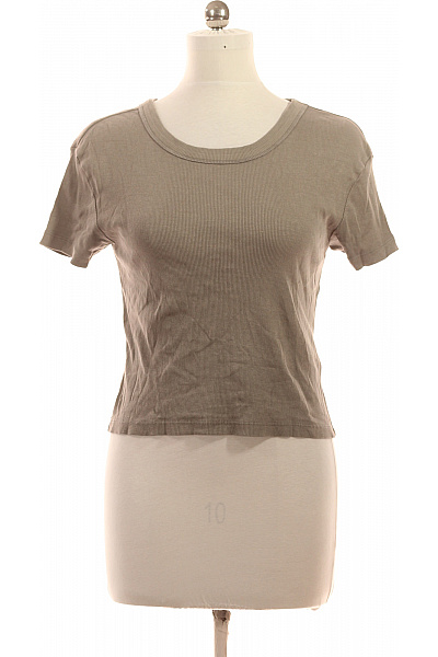 PULL&BEAR Dámské tričko krátký rukáv khaki basic Vel. m | PULL&BEAR | obrázek 2