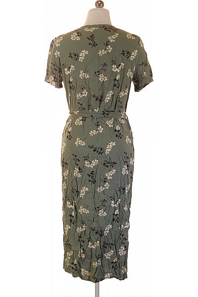 VERO MODA zelené květované šaty s krátkým rukávem a páskem Vel. m | VERO MODA | obrázek 2