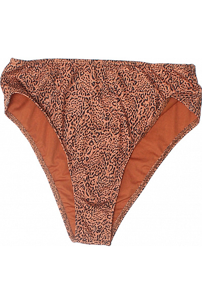 Dámské Plavky Kalhotky Leopardí Vzor Hnědé