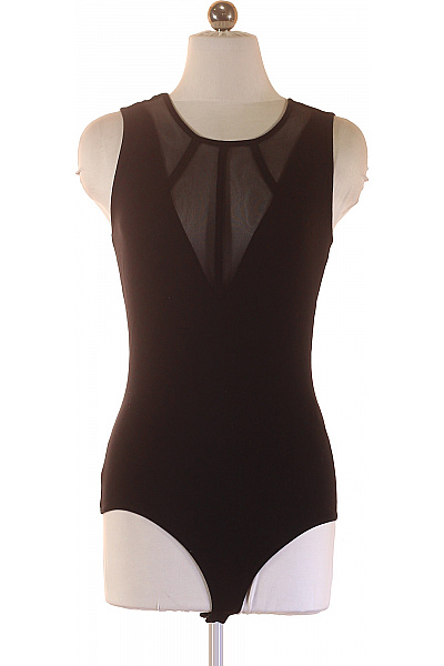 dámské tričko bez rukávů černé síťované elegantní Velikost 36 | Unimoda | obrázek 2