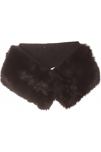 černá Chlupatá šála S Knoflíkem Elegantní