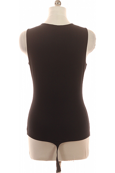 dámské černé tílko bez rukávů síťované s hlubokým výstřihem Vel. M | Unimoda | obrázek 2