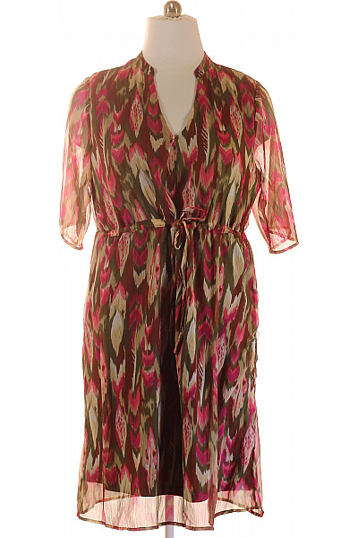 ONLY Dámské šaty S Krátkým Rukávem A Páskem Boho Barevné Velikost 46