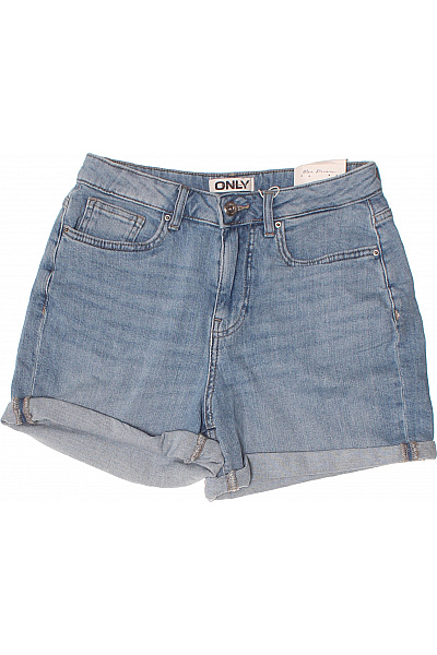 ONLY Dámské džínové kraťasy s vysokým pasem volnočasové krátké modré Vel. s | ONLY | obrázek 2